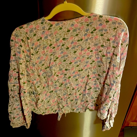 🚫SOLD🚫 LC Lauren Conrad Floral Long Sleeve Blouse - Picture 7 of 16
